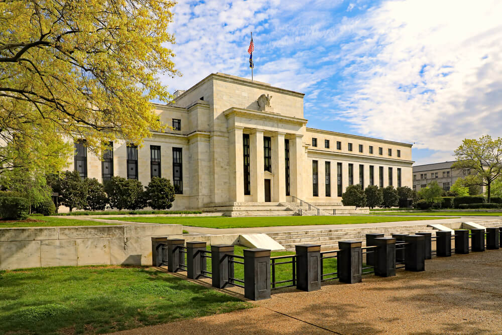 Wibest Broker — Stock exchanges: Federal Reserve Office in spring time.
