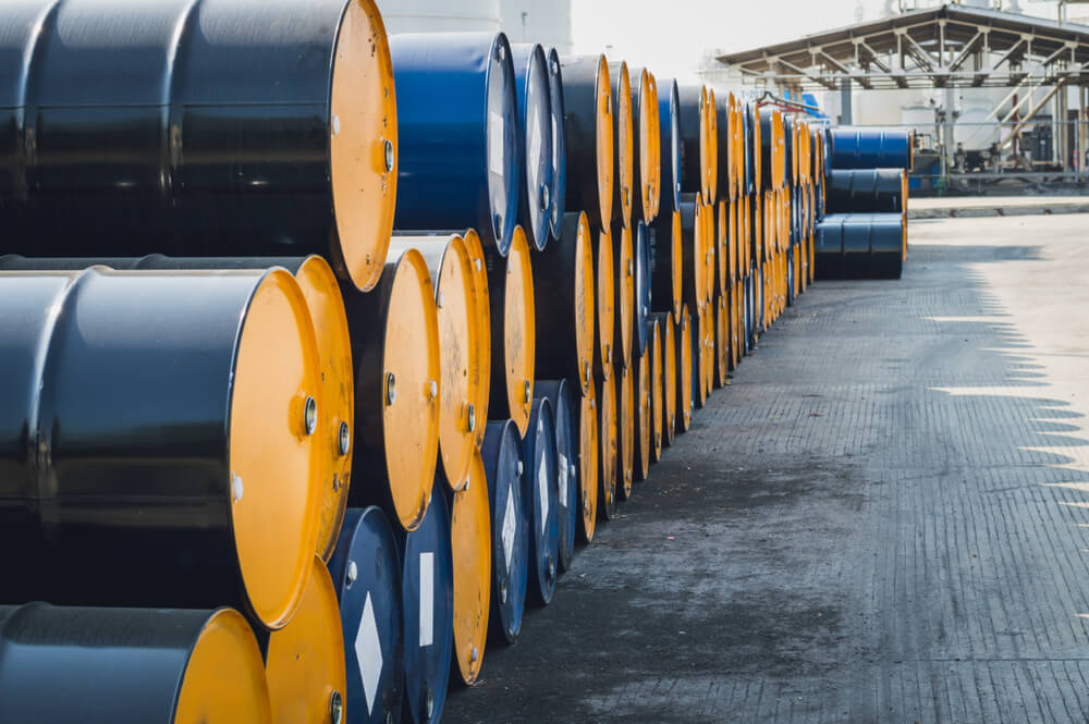 Wibest – Petroleum: Barrels of crude oil stacked up together