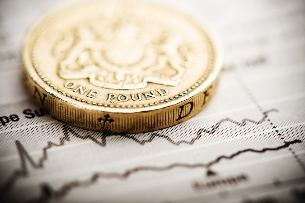 Wibest – GBPUSD: A close up of a British pound coin over a chart